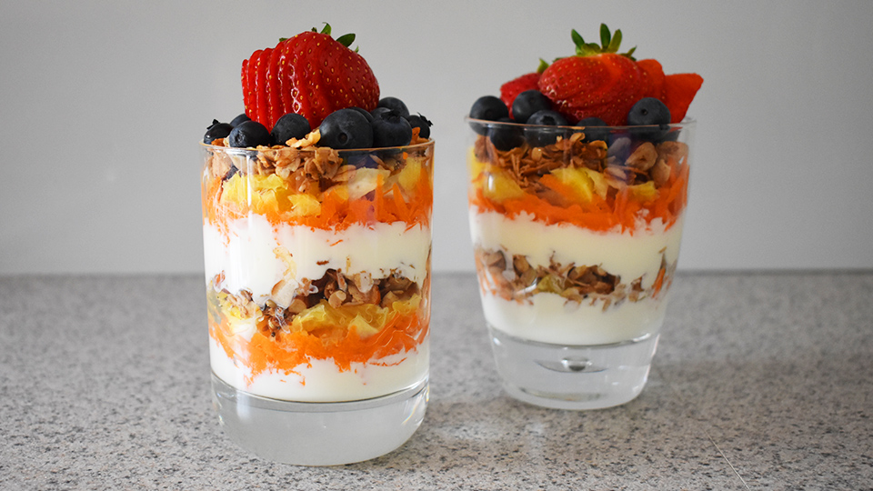 Healthy breakfast parfait