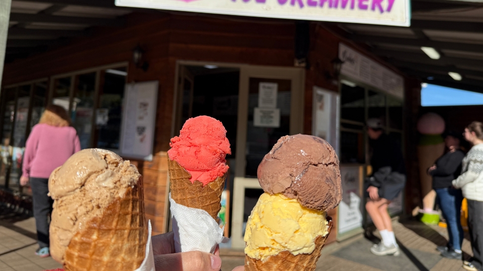Ice cream in Halls Gap, Grampians.